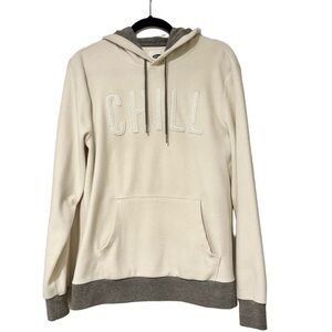 Old Navy Cream and Gray Chill Hoodie